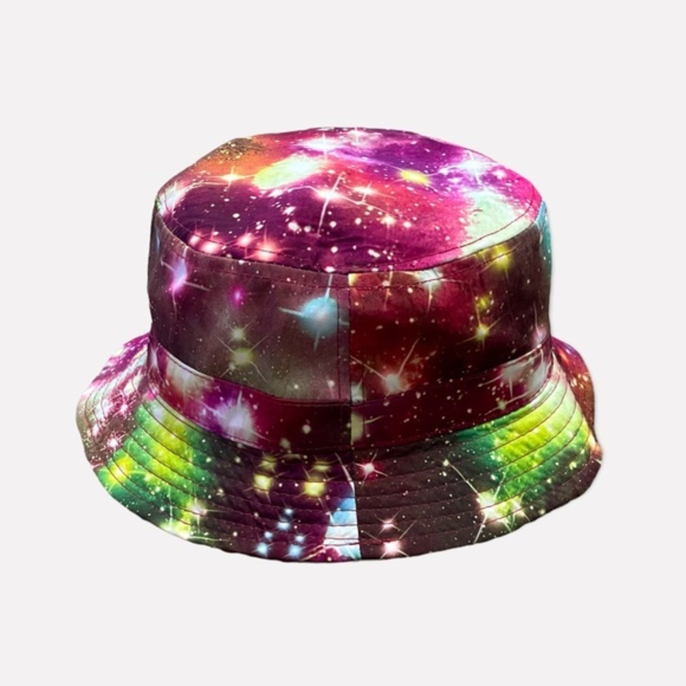 Vintage 90s Y2K Headlines Galaxy Bucket Hat L/XL NWT